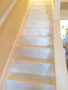 The stairs, fully primed