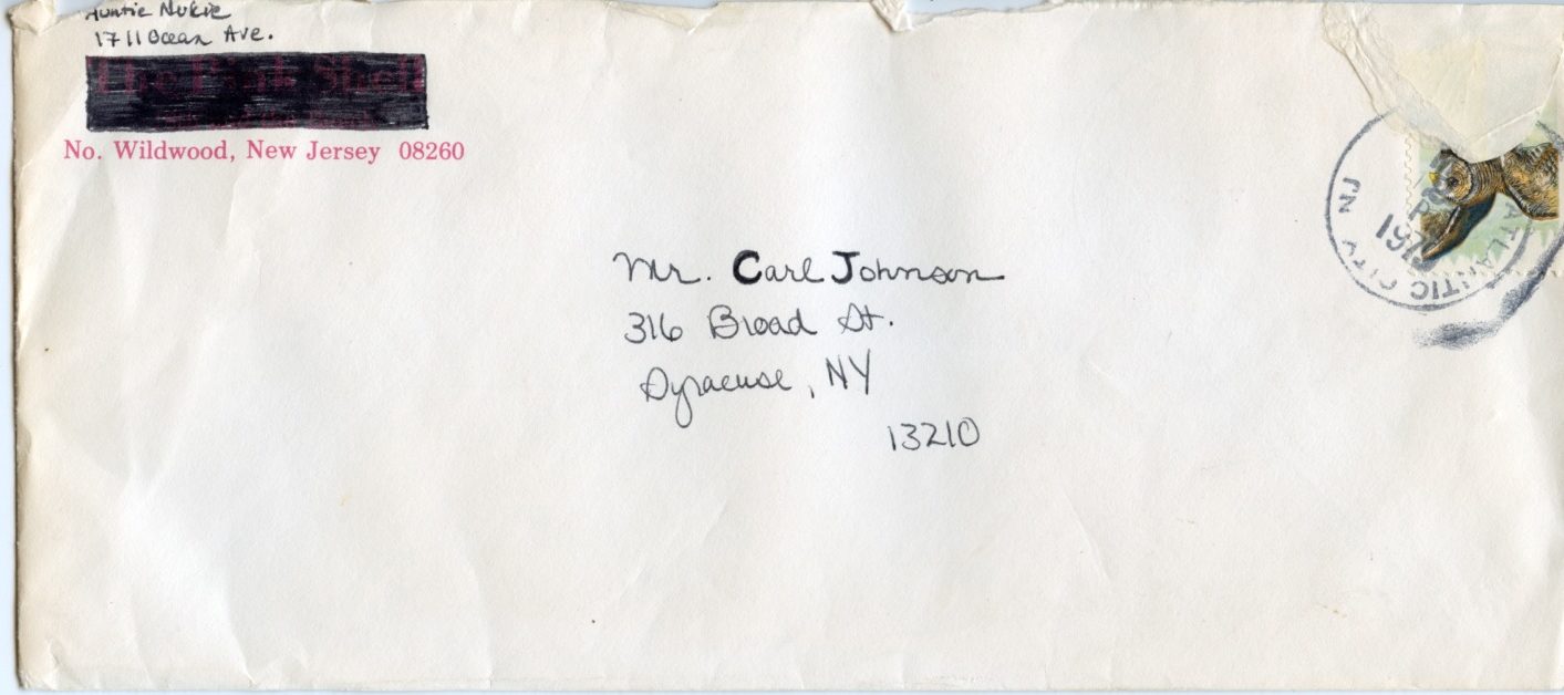 Envelope from Geri