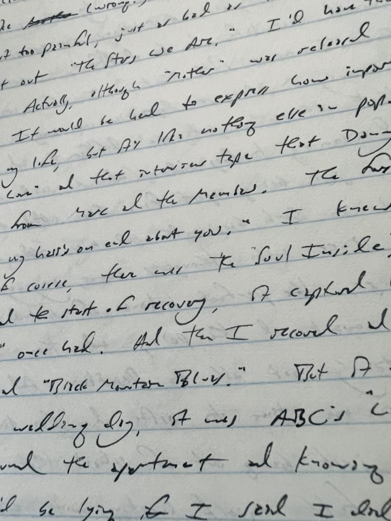 Some of my better handwriting from 1989. Imagine what it looked like when I was writing on a train.